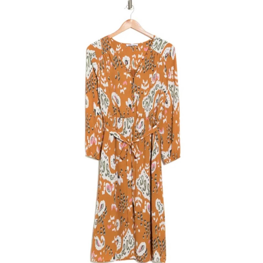 NWT Daniel Rainn Floral Print Midi Dress Large